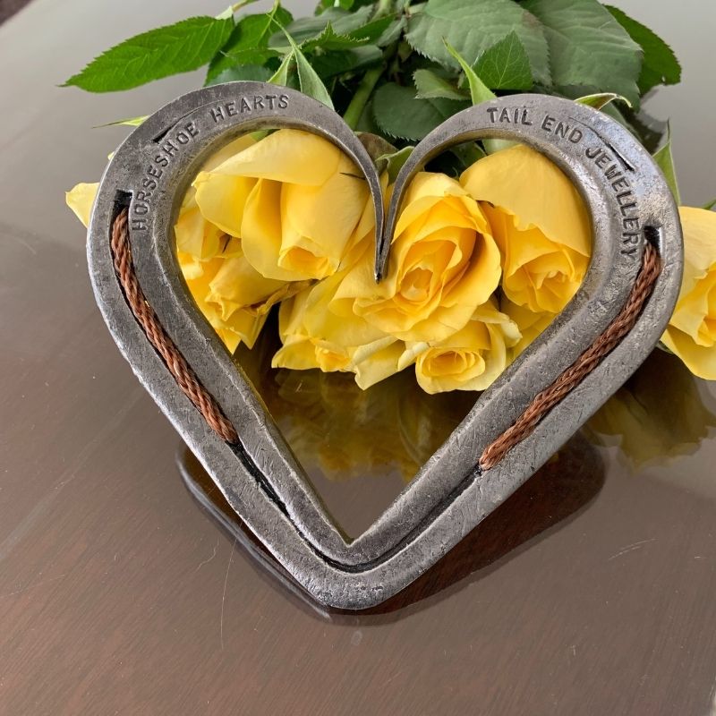 Braided Horsehair Horseshoe Heart